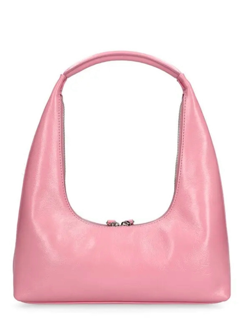 Margesherwood leather shoulder bag in glossy candy pink